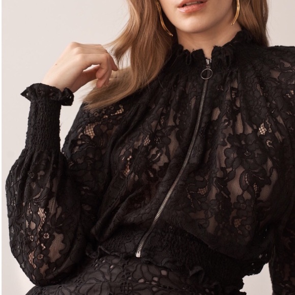 Rebecca Taylor Jackets & Blazers - Rebecca Taylor Corded Lace Bomber Jacket
